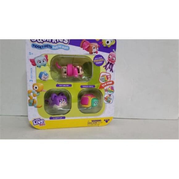 Little Live Pets SQUIRKIES Pop Tune Pup Clickety Cat Toggles Turtle Fidge Fun - Picture 1 of 6